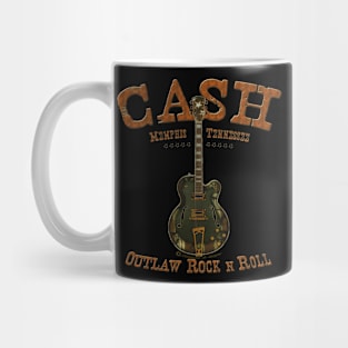 Cash outlaw rocknroll guitar Mug